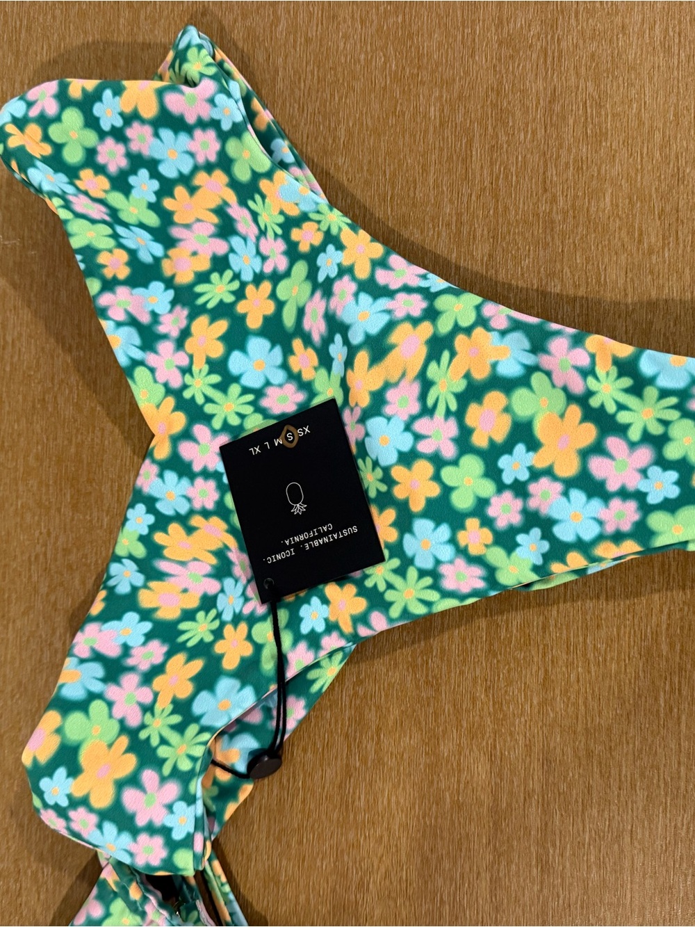 Skatie Green Floral Bikini Set with Yellow & Pink Blooms - Picture 3 of 3